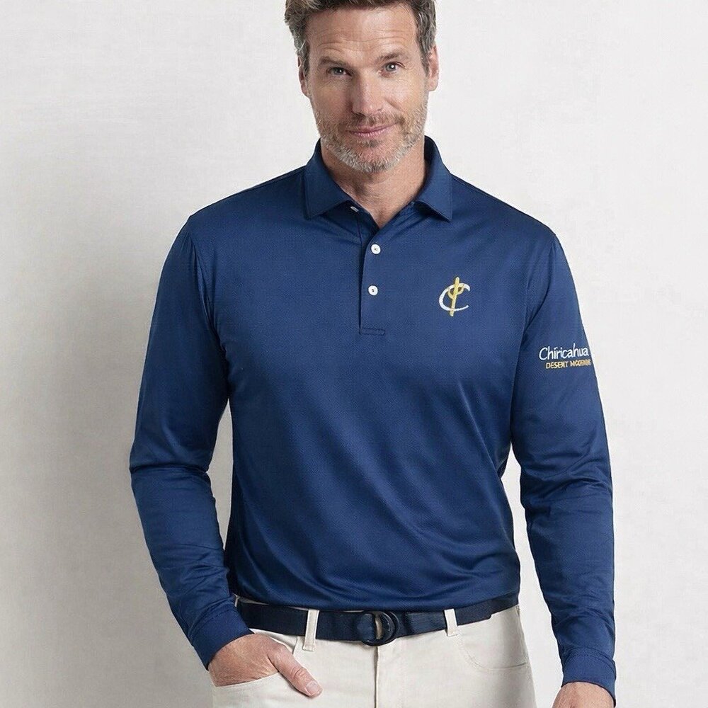 Peter Millar Long Sleeve Polo Shirt XXL Summer Comfort Stretch UPF 50 Chiricahua
